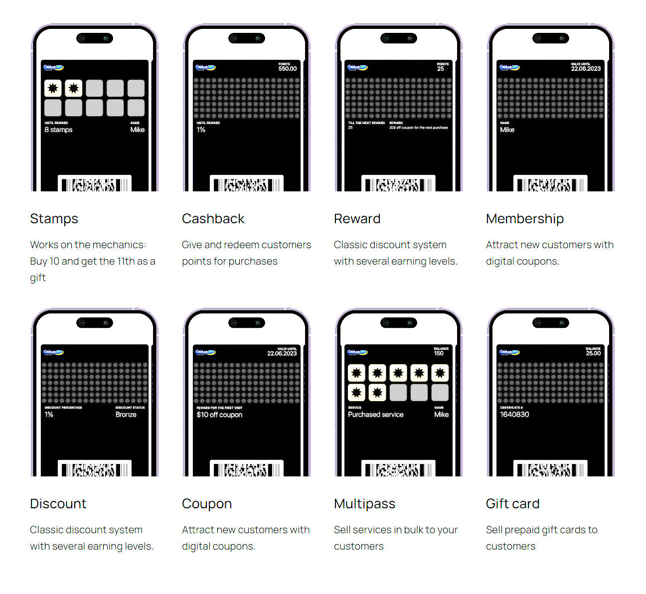 Multi Loyalty Card Types Multi Loyalty Card Types