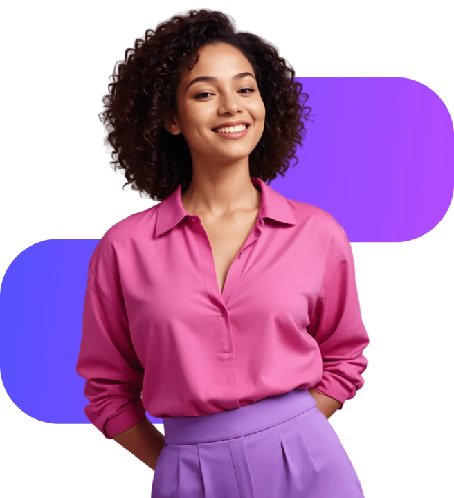 Personalize Lika A Pro Woman with arms behind her back