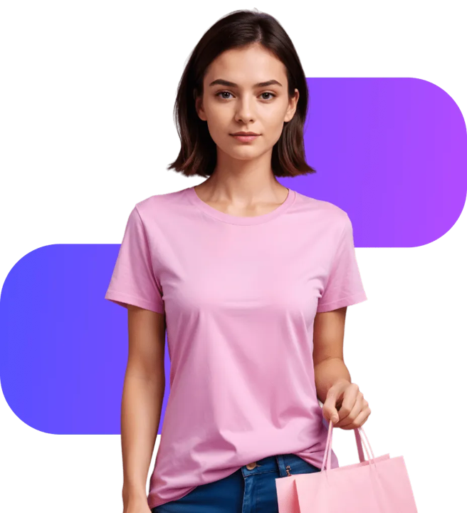 Recency Woman Holding a shopping bag